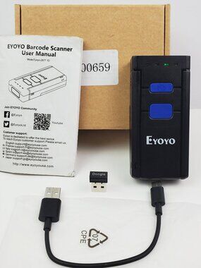 Eyoyo Barcode Scanner 1D Handheld Bluetooth Wireless USB Complete Working